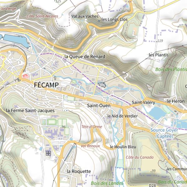 Plan cartographique de Parcours Suzanne Clément