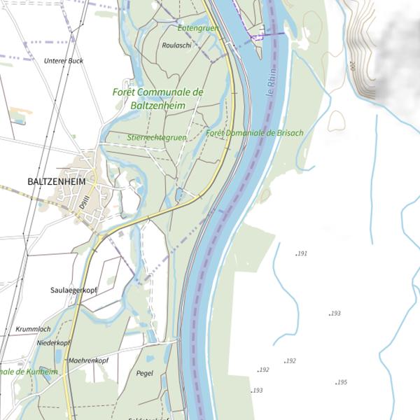 Plan cartographique de Parcours touristique Nord