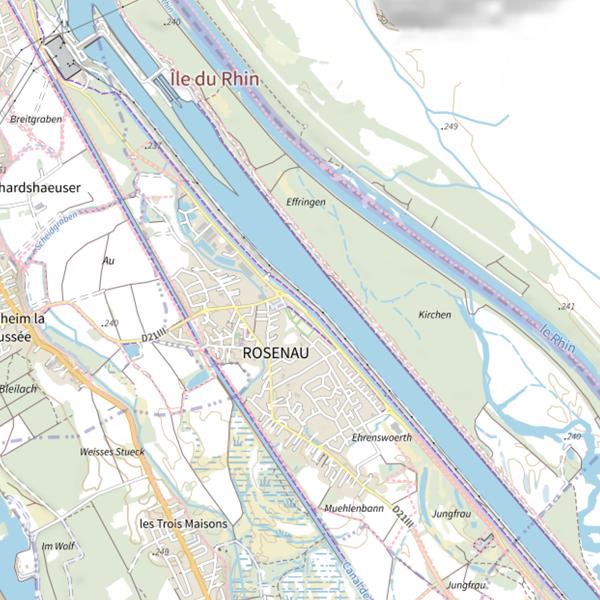 Plan cartographique de Parcours touristique Sud
