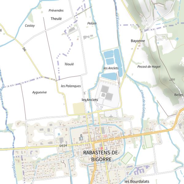 Plan cartographique de Parcours Truite Loisir de l'Alaric