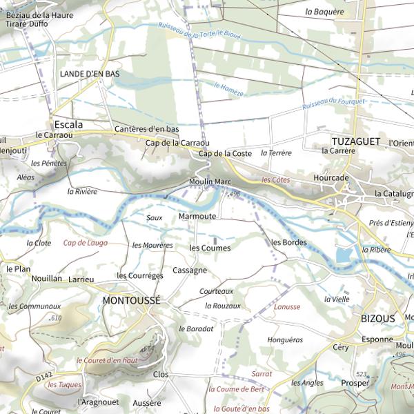 Plan cartographique de Parcours Truite Loisir
