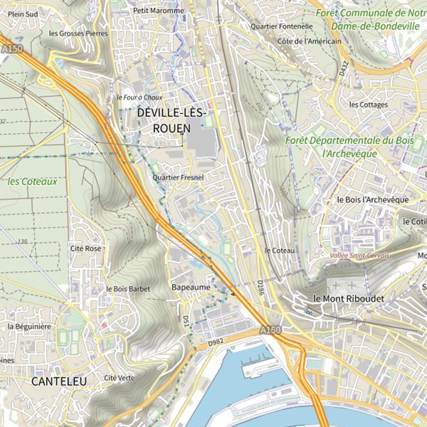 Plan cartographique de Parcours Valorec