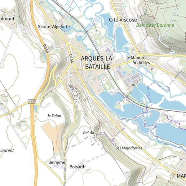 Plan cartographique de Parcours Varenne Piscine