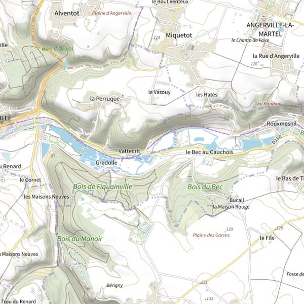 Plan cartographique de Parcours Vattecrite
