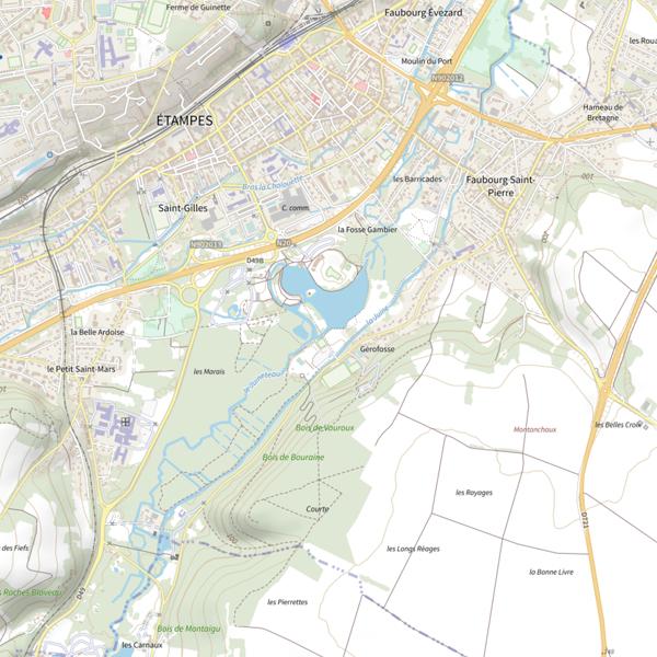 Plan cartographique de Pe Etampes