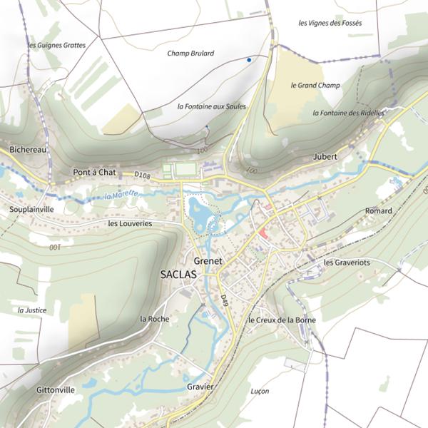 Plan cartographique de Pe Saclas