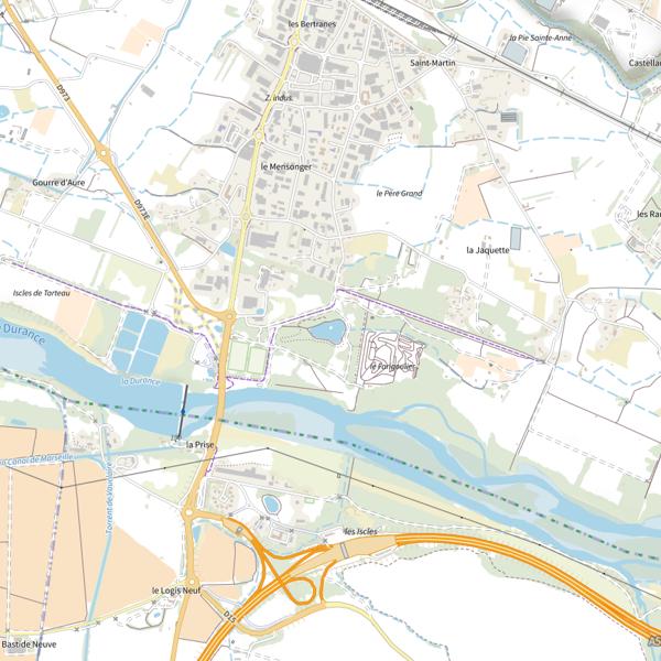 Plan cartographique de Pertuis - Le Farigoulier