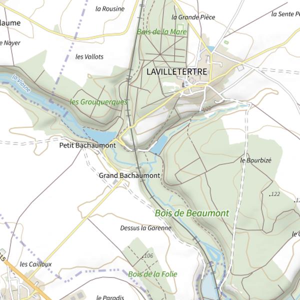 Plan cartographique de Petit étang de Lavilltertre