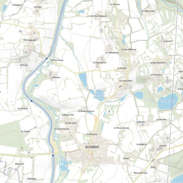 Plan cartographique de Petit étang des Etanchets