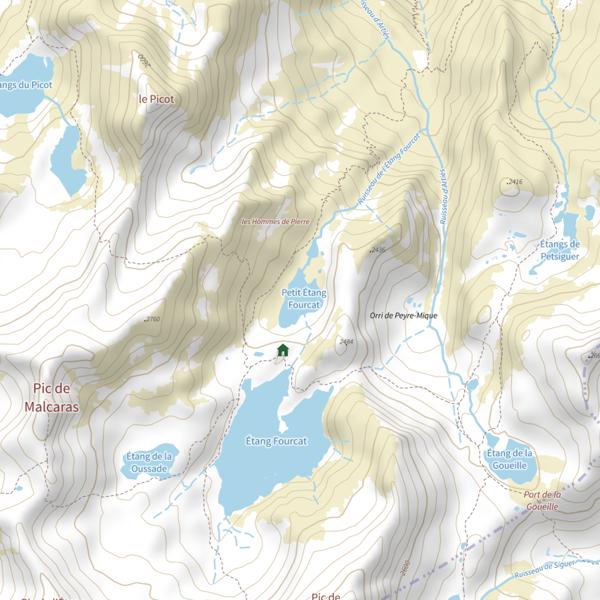 Plan cartographique de Petit Étang Fourcat