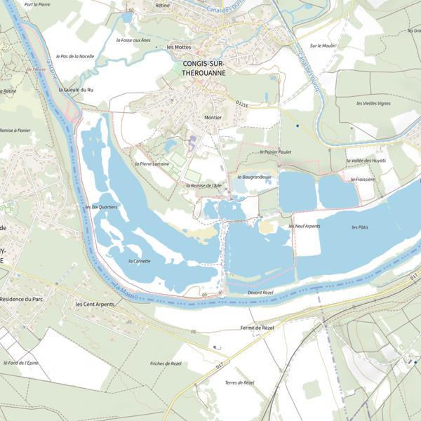Plan cartographique de Petit Étang Morillon