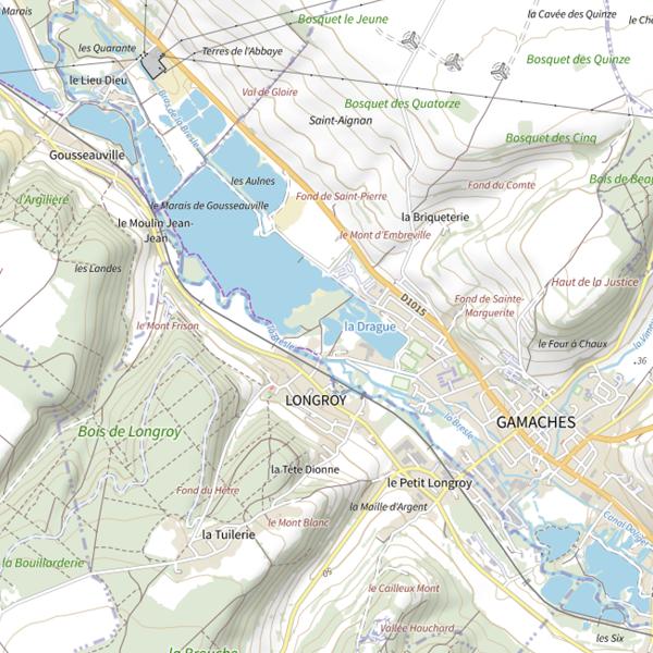 Plan cartographique de Petit étang (Somme)