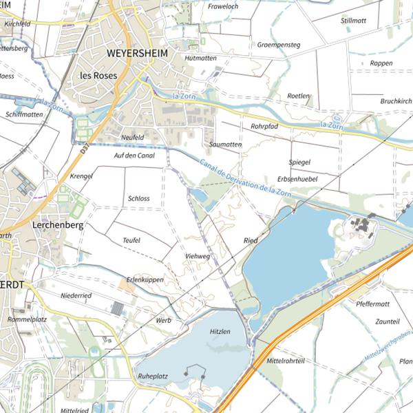 Plan cartographique de Petit Gaenzeweidt