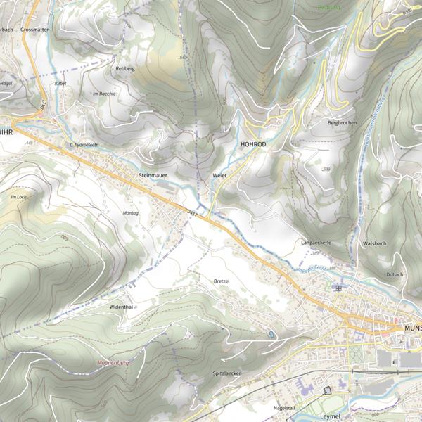 Plan cartographique de Petite Fecht