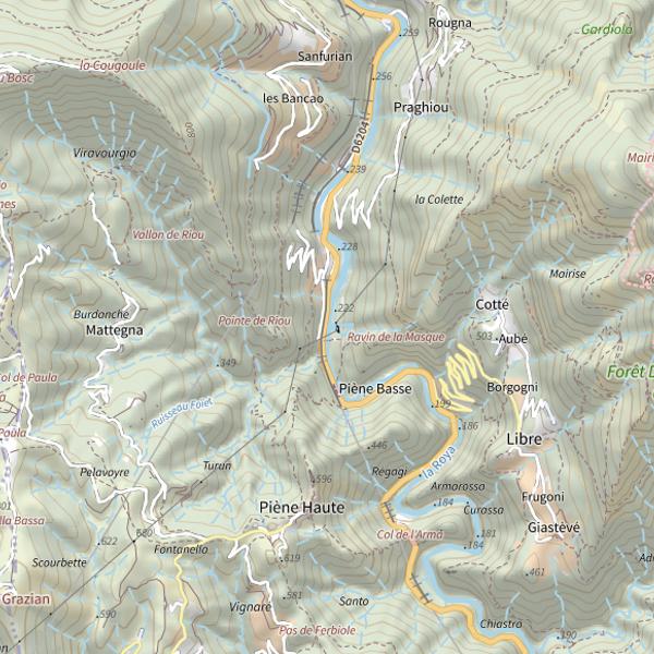 Plan cartographique de Piéne basse