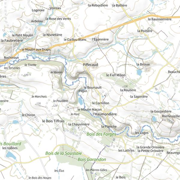 Plan cartographique de Pilpin, Le Lay