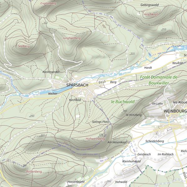 Plan cartographique de Pisciculture de Sparsbach