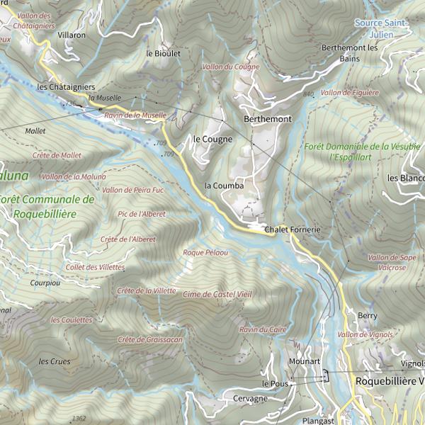 Plan cartographique de Piste hélicoptère