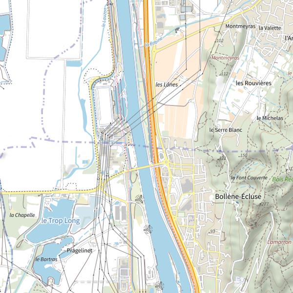 Plan cartographique de Pk 184.9