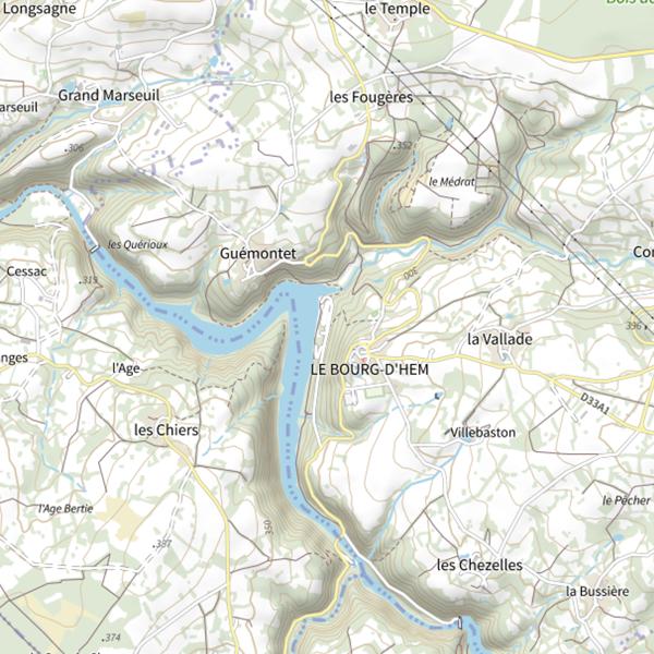 Plan cartographique de Plage du Bourg d'Hem