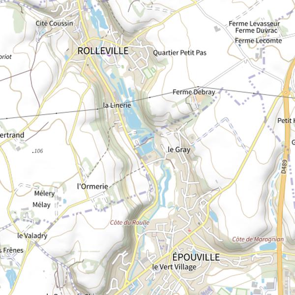 Plan cartographique de Plan d'Eau 1 de la Commune de Épouville