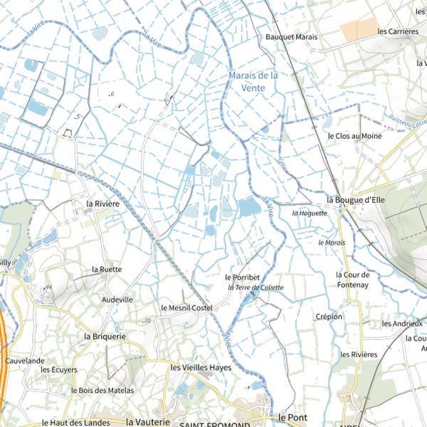 Plan cartographique de Plan d'Eau 1 de la Commune de Saint-Fromond