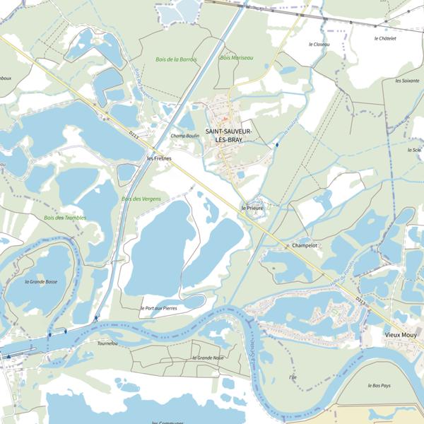 Plan cartographique de Plan d'Eau 1 de la Commune de Saint-Sauveur-les-Bray