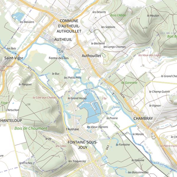 Plan cartographique de Plan d'Eau 1 du Grand Hazay