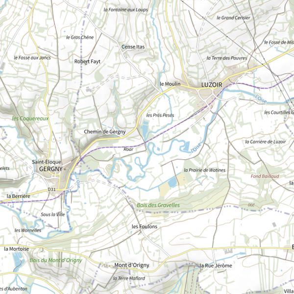 Plan cartographique de Plan d'Eau 2 de la Commune de Luzoir