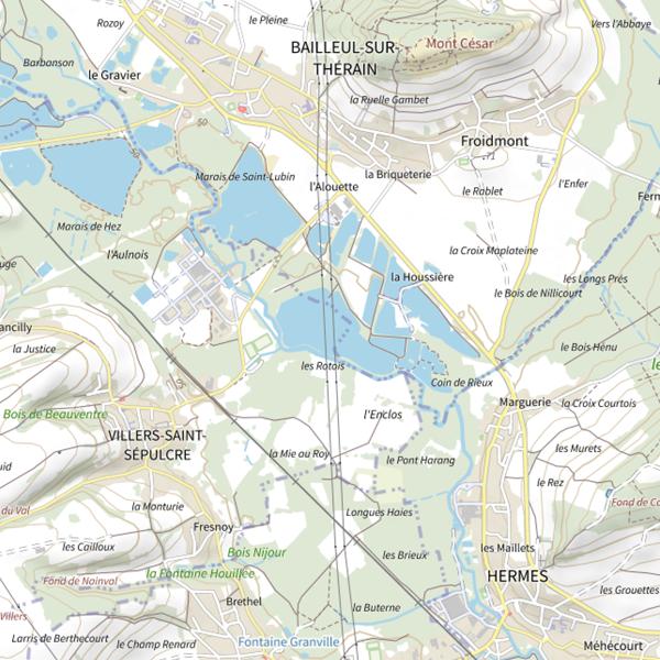Plan cartographique de Plan d'Eau 2 de la Commune de Villers-Saint-Sépulcre
