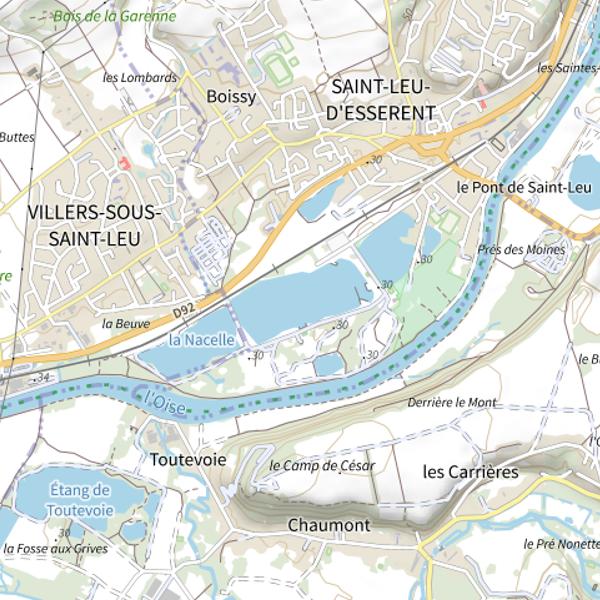 Plan cartographique de Plan d'Eau 2 de la Nacelle