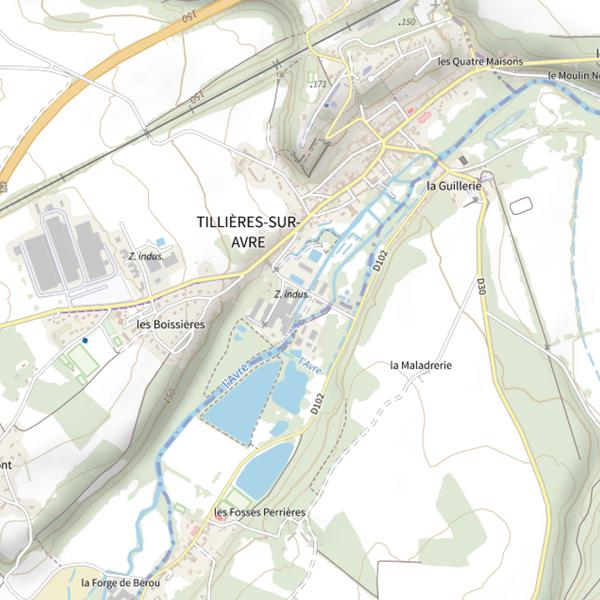Plan cartographique de Plan d'Eau 2 des Boissières