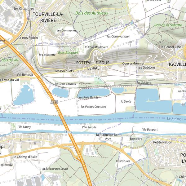 Plan cartographique de Plan d'Eau 2 des Prés Mulots