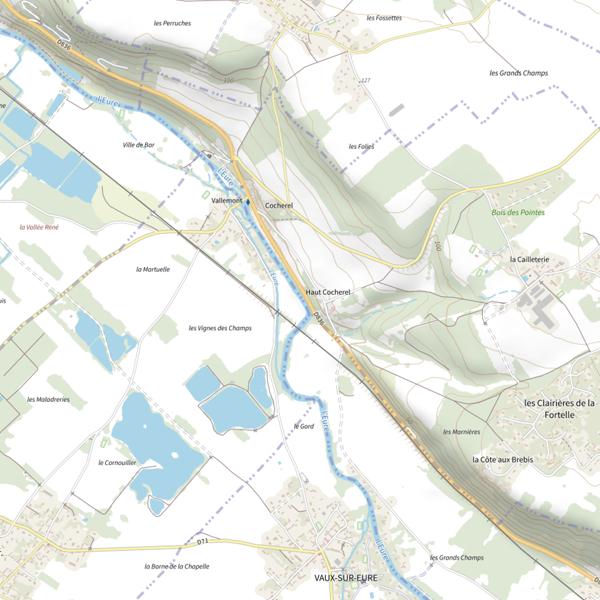 Plan cartographique de Plan d'Eau 2 des Vignes des Champs