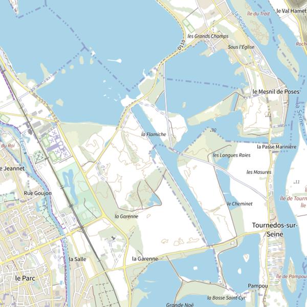 Plan cartographique de Plan d'Eau 3 de la Commune de Val-de-Reuil