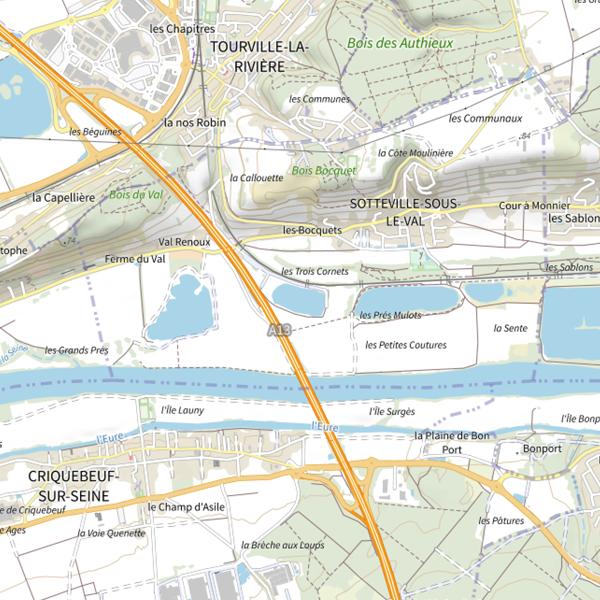 Plan cartographique de Plan d'Eau 3 des Prés Mulots