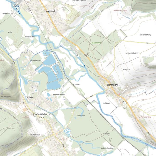 Plan cartographique de Plan d'Eau 3 du Grand Hazay