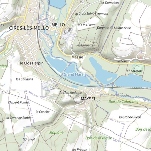 Plan cartographique de Plan d'Eau 3 du Grand Marais