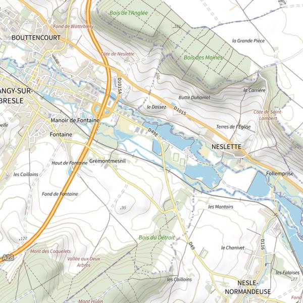 Plan cartographique de Plan d'Eau 4 de la Commune de Blangy-sur-Bresle