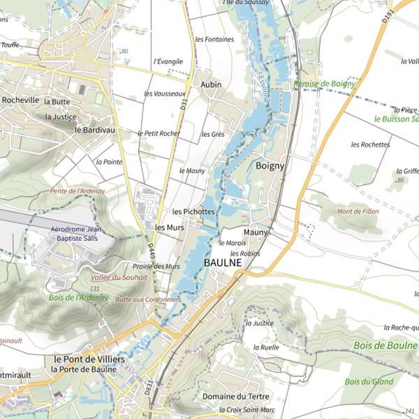 Plan cartographique de Plan d'Eau 4 de la Commune de Itteville