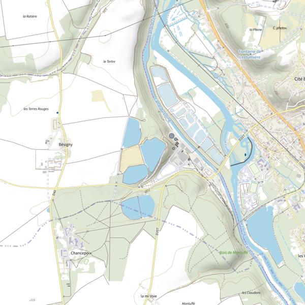 Plan cartographique de Plan d'Eau 4 de la Commune de Souppes-sur-Loing