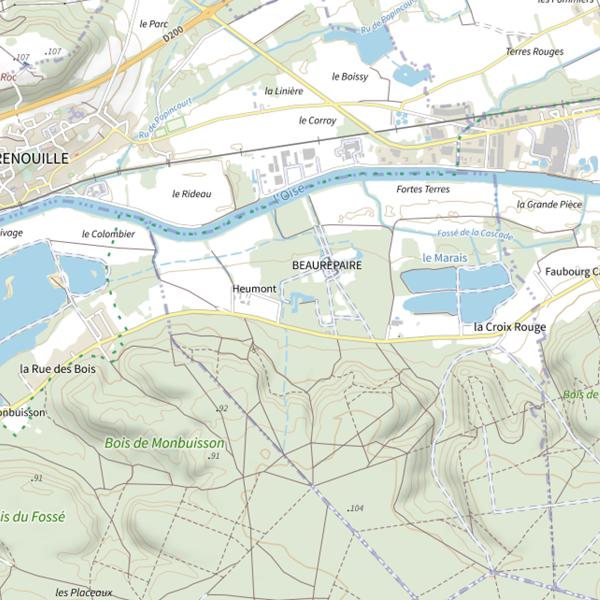 Plan cartographique de Plan d'Eau 5 de la Commune de Beaurepaire