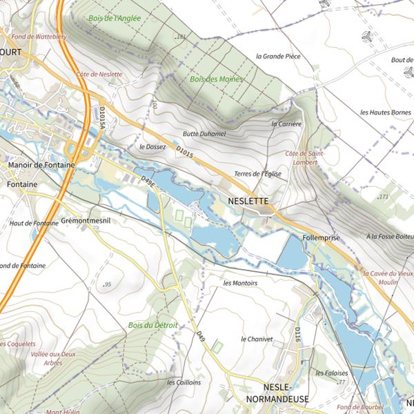 Plan cartographique de Plan d'Eau 5 de la Commune de Blangy-sur-Bresle