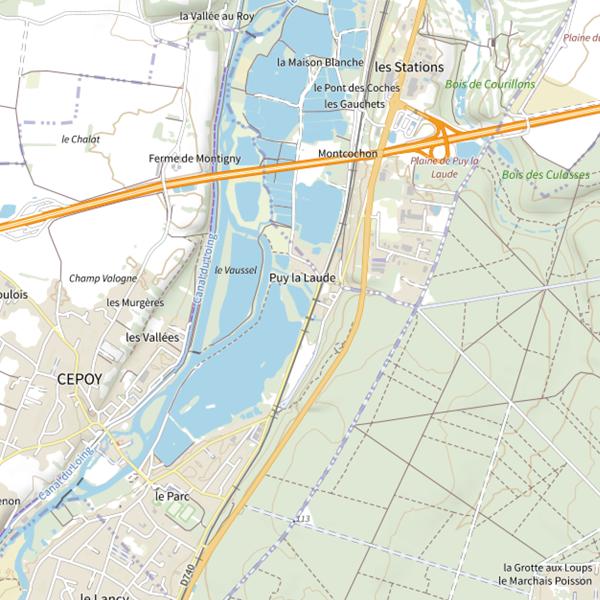 Plan cartographique de Plan d'Eau 5 de la Commune de Cepoy