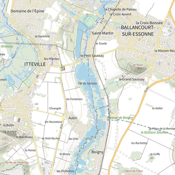 Plan cartographique de Plan d'Eau 6 de la Commune de Itteville