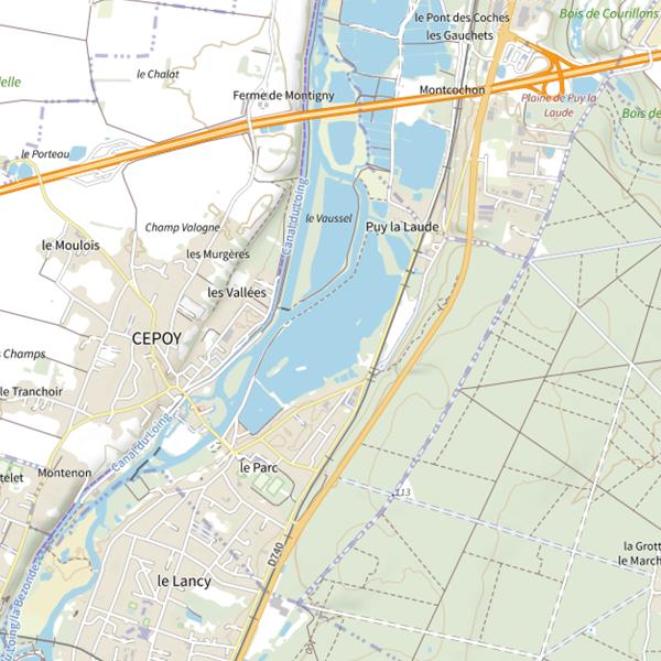 Plan cartographique de Plan d'Eau 7 de la Commune de Cepoy