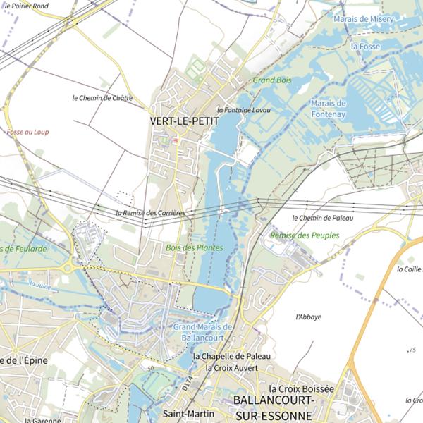 Plan cartographique de Plan d'Eau 8 de la Commune de Vert-le-Petit