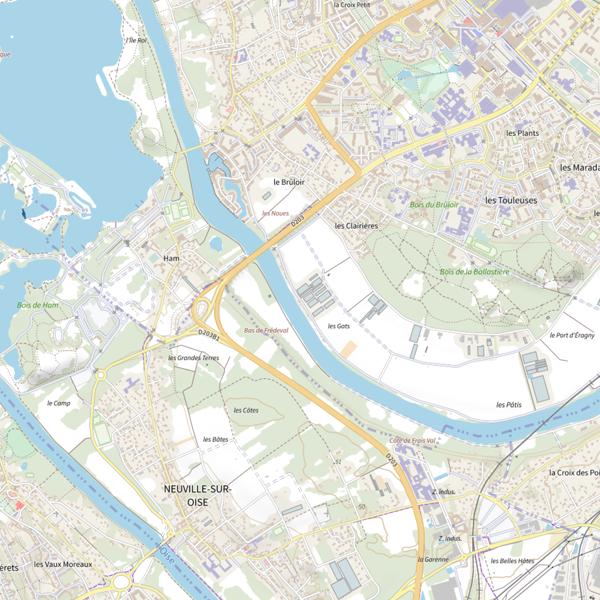 Plan cartographique de Plan d'eau Bord de Sarthe