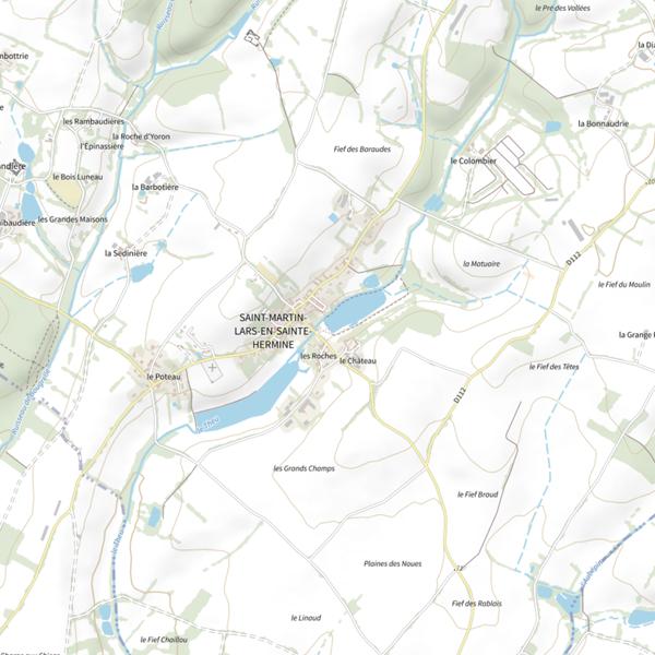 Plan cartographique de Plan d'eau communal à Saint Martin Lars en Sainte Hermine : 2,2 ha