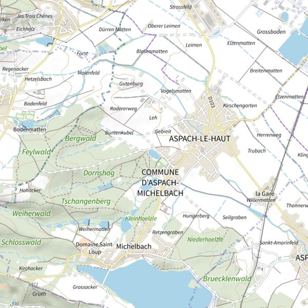 Plan cartographique de Plan d'Eau d'Aspach-Le-Haut